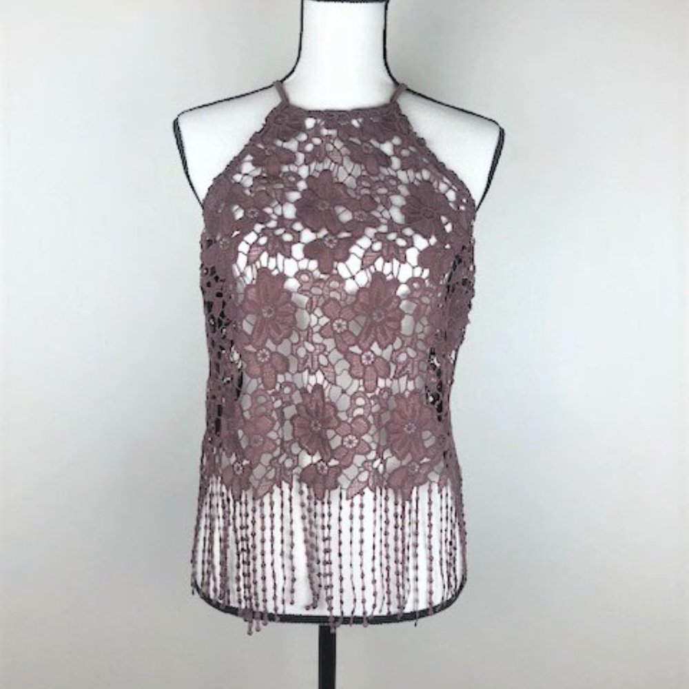 It's Pink Burgundy Halter Top